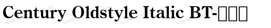 Century Oldstyle Italic BT字体转换